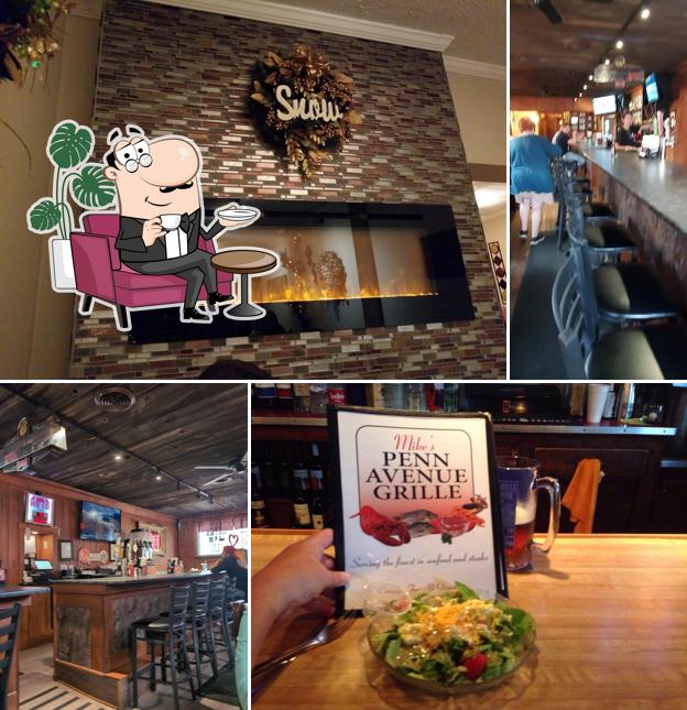 The bar and dining room inside Mike's Penn Avenue Grille