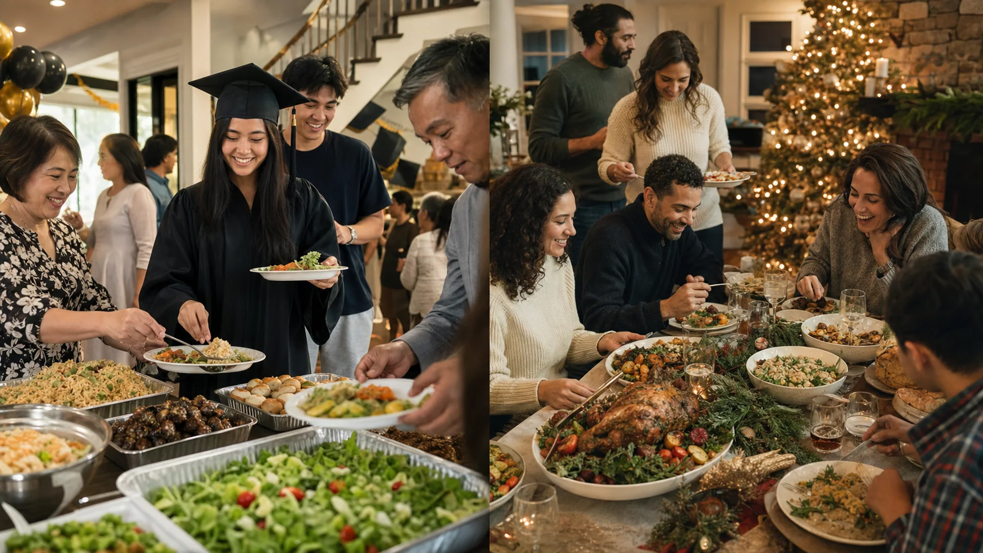 A holiday spread catered at home by Mike's Penn Avenue Grille